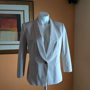 Ann Taylor Cream Blazer& Coat Size 8 Women’s Light grey